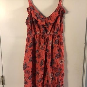 Plus size torrid coral floral sundress